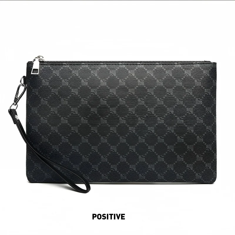 

Homefish Pu Fashion Men's Clutch Bag Business Large Wallet Wrist Bag Large Coin Purse Storage Bag