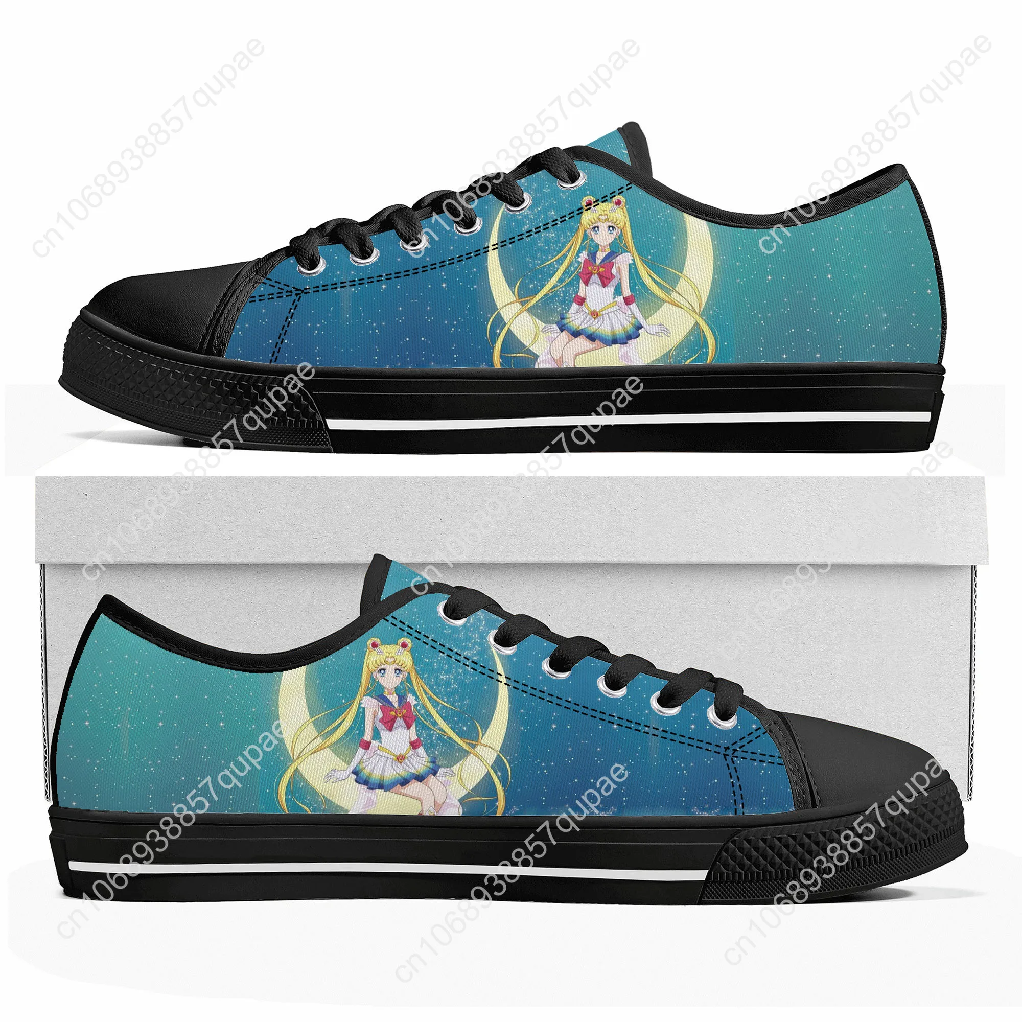 

Anime Moons Manga Cartoon Sailors Low Top High Quality Sneakers Mens Womens Teenager Canvas Sneaker Couple Shoes Custom Shoe