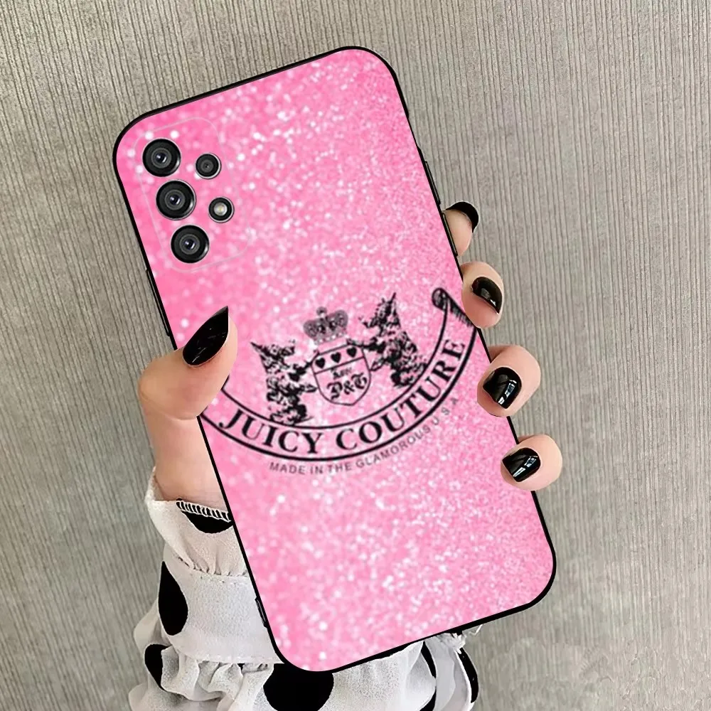 Juicy C-Couture   Phone Case For Samsung Galaxy A20,A21s,A22,A31,A32,A52,A53,A72,73,A80,A91 Soft Black Cover