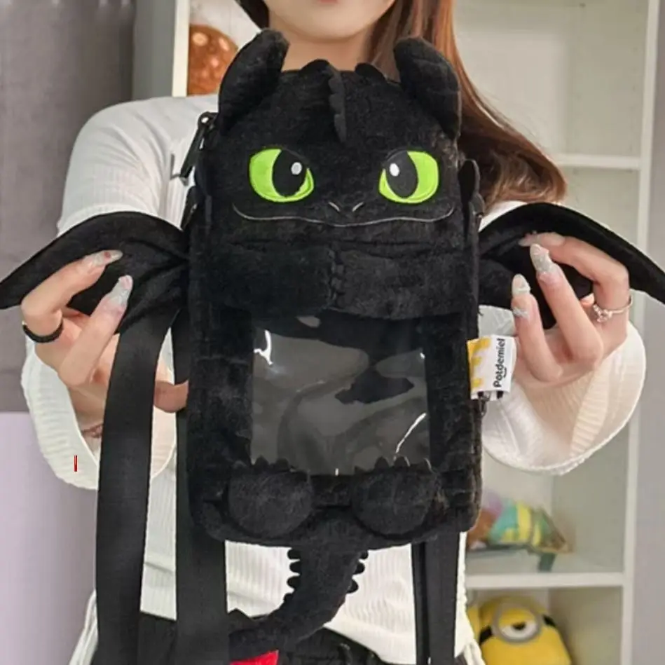 

How to Train Your Dragon Toothless Plush Crossbody Bag Phone Storage Bag 3D Cute Accessories Gift