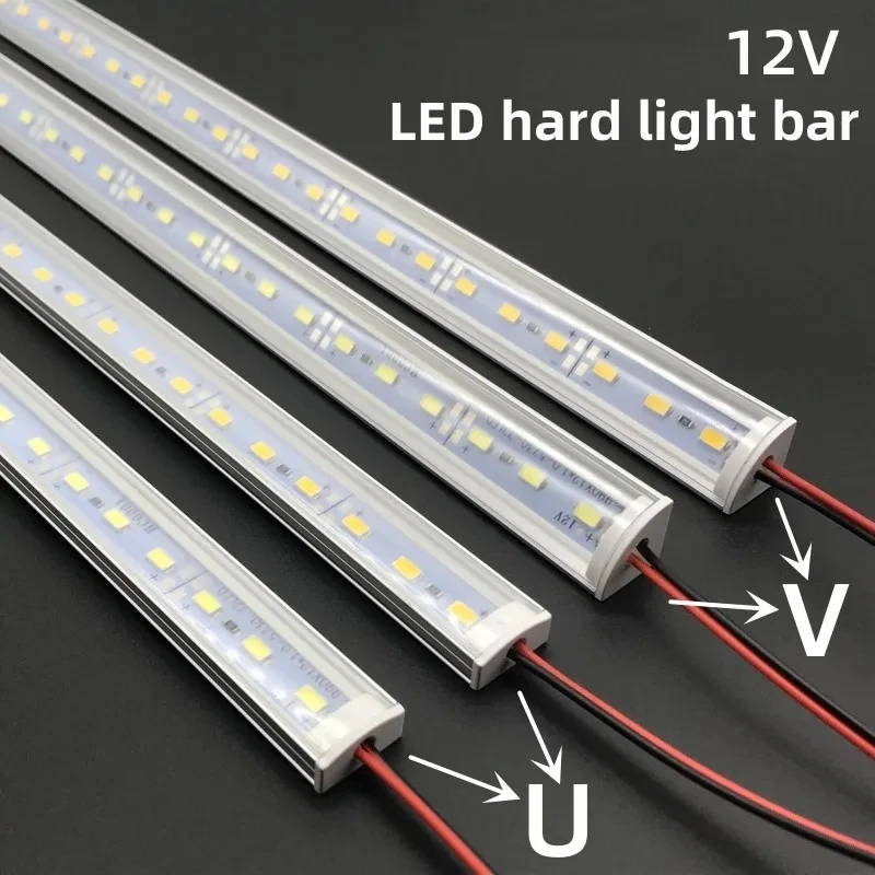 

1-30 Pcs Led Stijve Strip DC12V 50Cm 20 Inch SMD5730 36Leds U/V-Vormige platte Led Aluminium Channel Stijve Strip Voor Binnenver