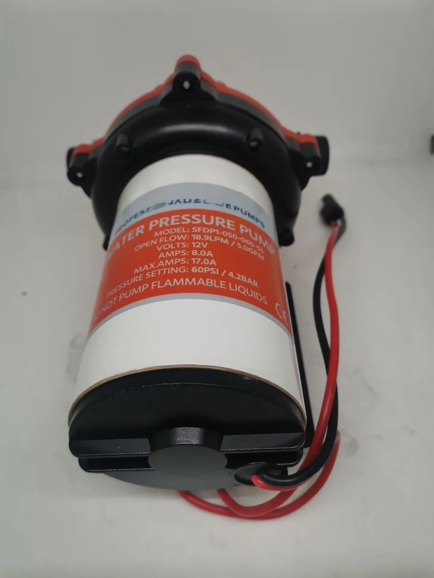 Diaphragm Pump 55 Series 5.0GPM 60PSI 24V SFDP2-050-060-55 Yacht Boat Marine RV Caravan