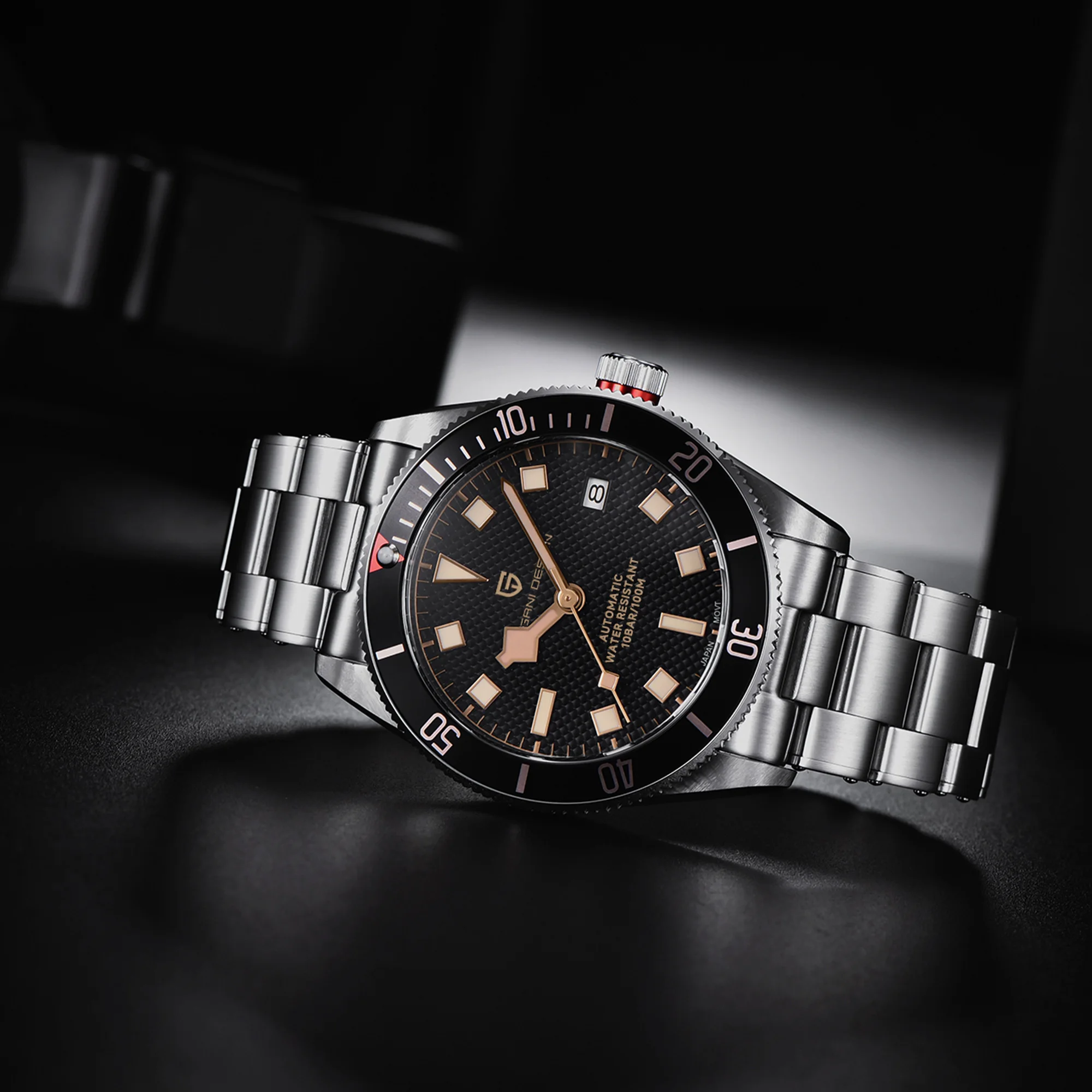 Jam Tangan Otomatis Pria Pagani Design2025, Baja Anti Karat, Mekanik, Sport, Tahan Air, Kotak Hadiah, Tanggal Otomatis