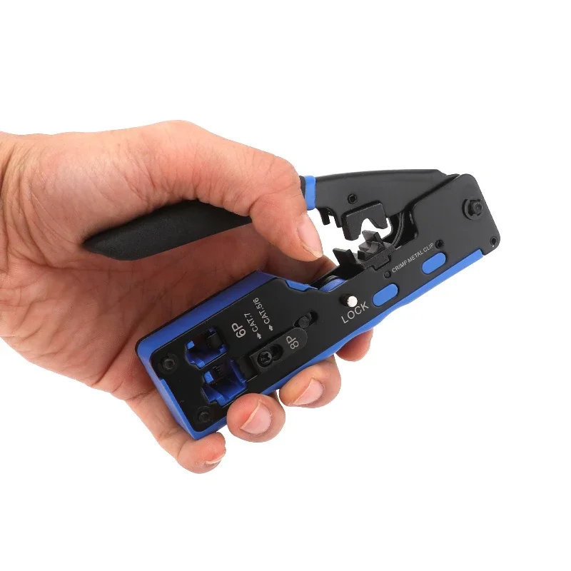 

Cross-border six types of network pliers set CAT6 network pliers 8P6P network cable crimping tool through the crystal head