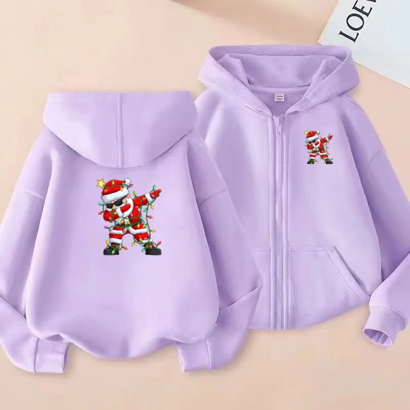 만화 프린트 어린이용 지퍼 재킷은 가을 겨울 크리스마스를 위한 스포츠 재킷으로 3세부터 13세까지의 소년 소녀에게 적합합니다.