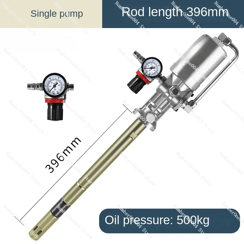 Pneumatic grease injector pump head High pressure grease injector head pump single pump grease injector yellow tubing