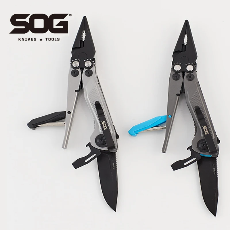 SOG 7 in 1 Flash MT Multi-tool Pliers EDC Tools Folding Knife Portable Pocket Outdoor Self-defense Supplies Survival for Camping