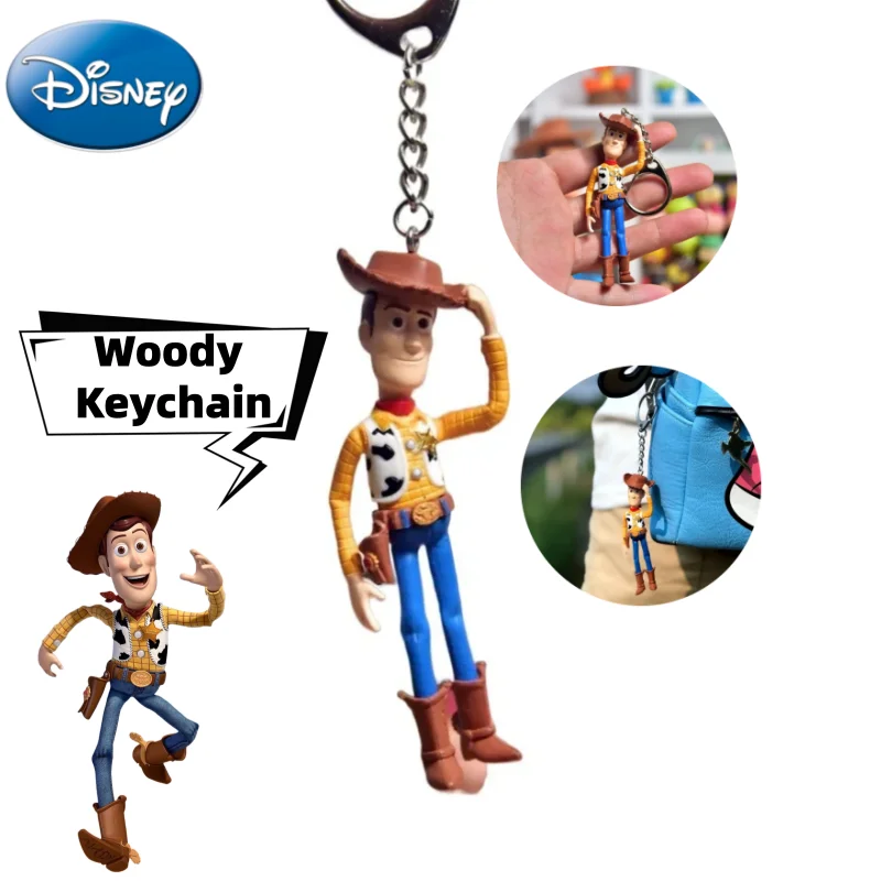 سلسلة مفاتيح تمثال لطيفة على شكل بضائع كرتونية جديدة من ديزني وودي، تزيين حقيبة ظهر مخصصة للأولاد والبنات كاواي، هدية للعطلات #1