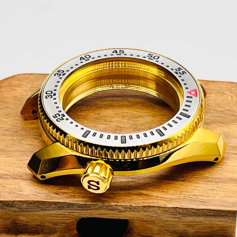 Сапфировое стекло, Золотое искусственное стекло NH35 подходит для часов Seiko SPB185 SPB187 для часов NH35 NH36, прозрачная задняя крышка для мужских дайвингов 20 атм