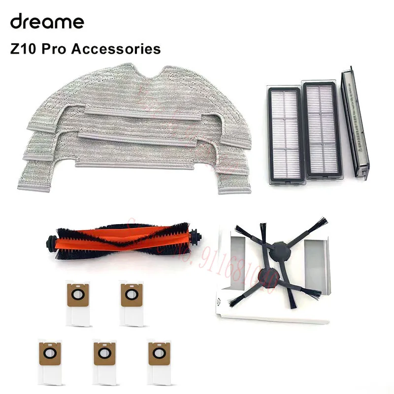 

Original Dreame Bot Z10 Pro Robot Vacuum Cleaner Accessories Parts, Main Brush, Side Brush, Filter, Dust Bag，Mop Cloths