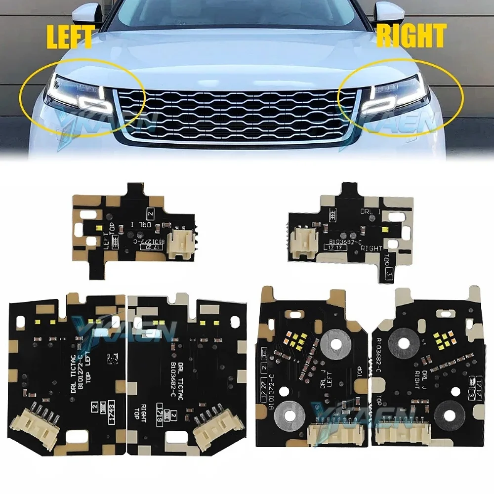 B101672-C White DRL Boards Daylight For Range Rover Velar 2018-2021 LED Headlight Daytime Running Lights B101682-C