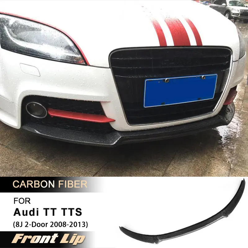 

Car Front Bumper Lip Spoiler for Audi TT 2013 2014 TTS 8J 2-Door 2008-2013 Full Carbon Fiber FRP Front Lip Chin Apron Body Kits
