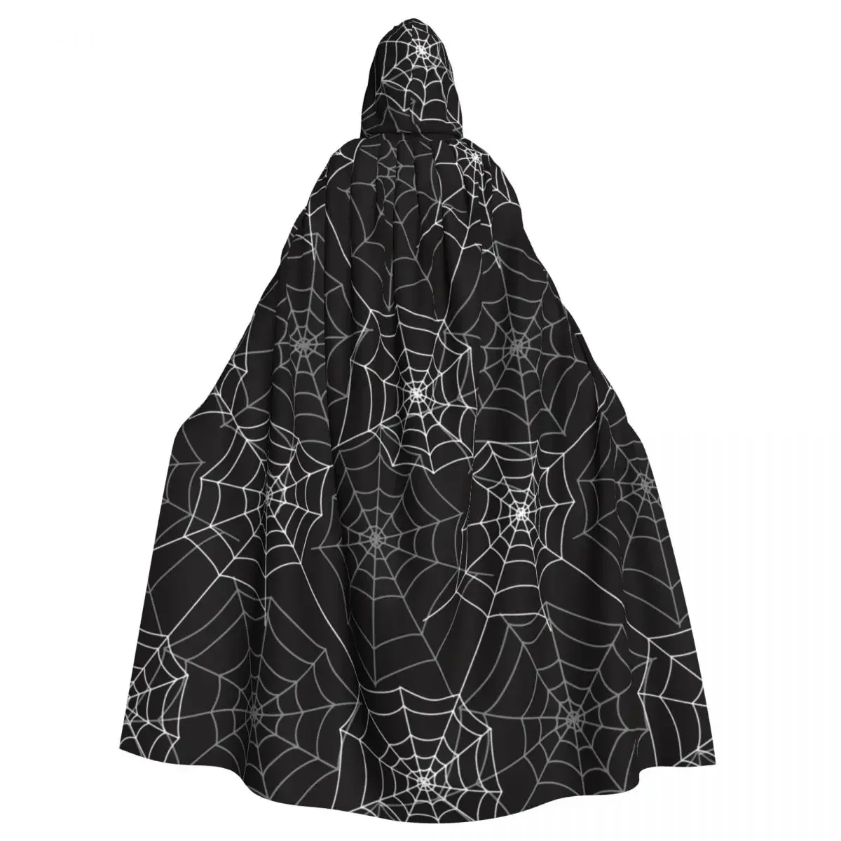 

Spider Web Pattern Hooded Cloak Polyester Unisex Witch Cape Halloween Cosplay Costumes