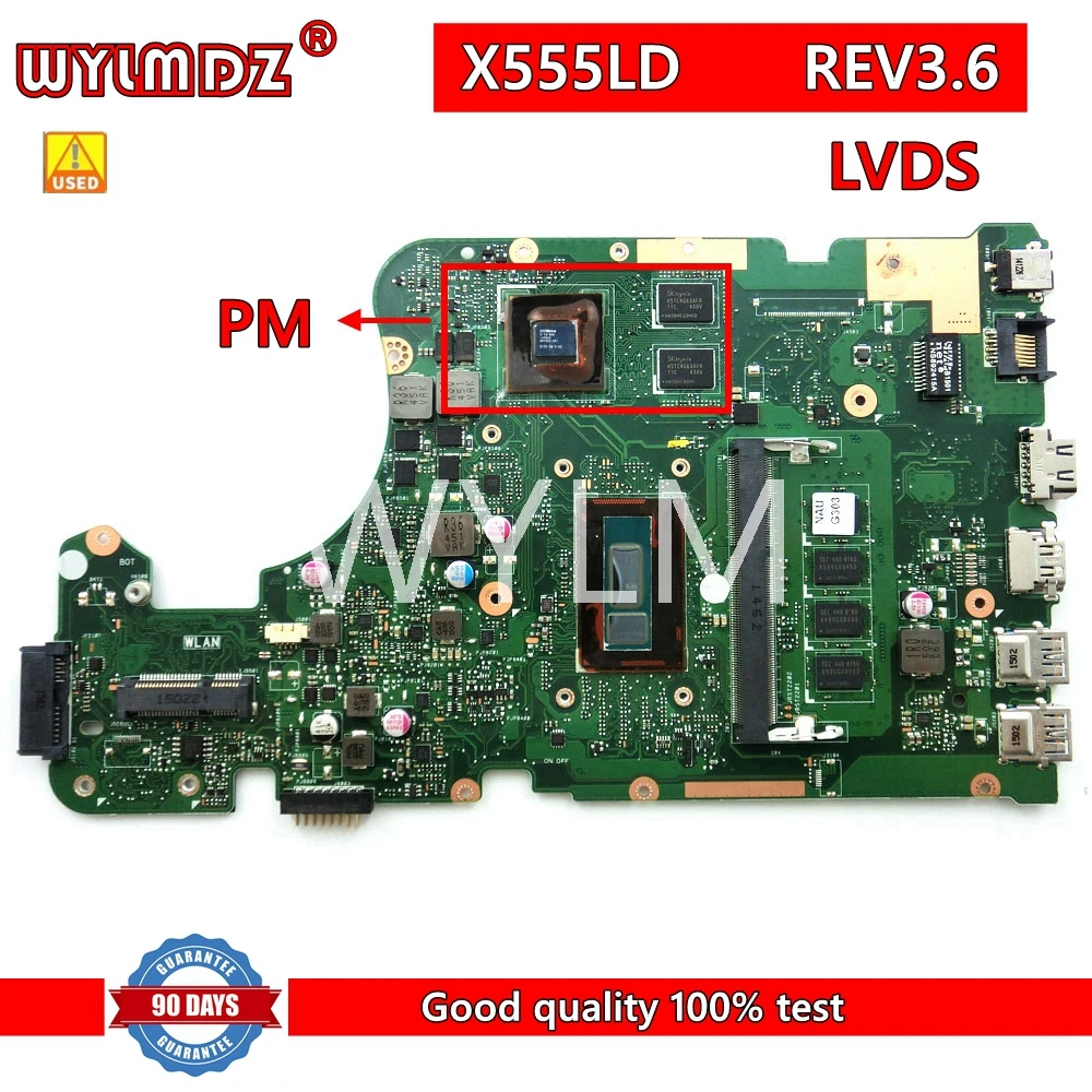 

X555LD LVDS 4GB RAM REV3.6 Motherboard For Asus X555LN NB X555LP LB LJ LF LA X555L A555L K555L F555L W519L Laptop Mainboard