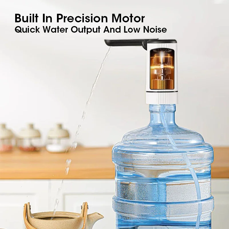 جالون زجاجة مضخة مياه موزع مياه كهربائي USB مضخة مياه قابلة للطي مضخة مياه أوتوماتيكية المنزل في الهواء الطلق مضخة مياه كهربائية #3