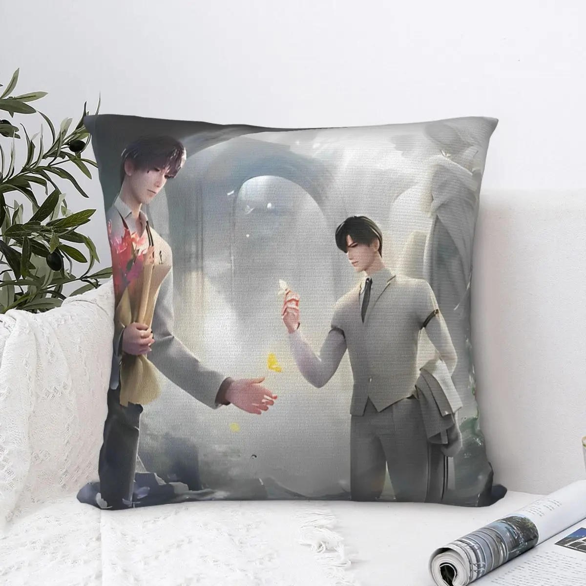 Love And Deepspace Image Square Pillow Cases Cushion Covers Funny Zippered Decor Pillowcase for Car 18