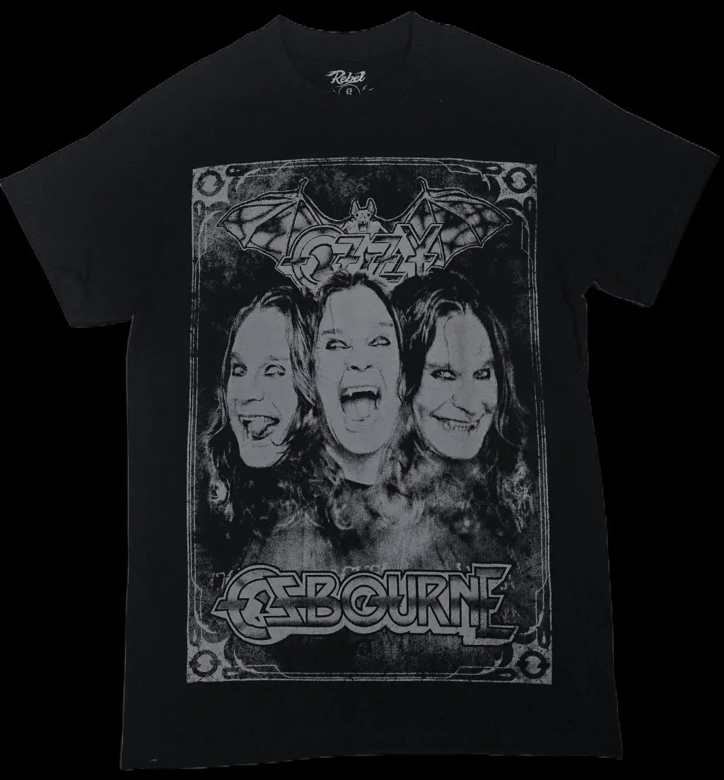 Ozzy Osbourne قميص مطبوع عادية فضفاض مستدير الرقبة قصيرة الأكمام المطبوعة القطن تي شيرت رياضي الشارع الشهير للجنسين جودة عالية