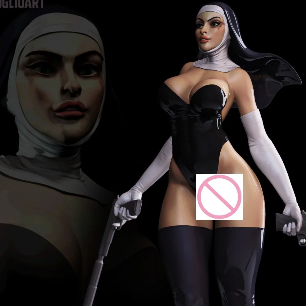 

1/24 Resin Figure Assembled Model Kit 3D Printing Miniature Nun Killer Unassembled and Unpainted Free Shipping