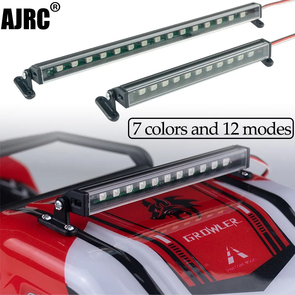 Rc Car Roof Lamp 7 Colors And 12 Modes Led Light Bar For 1/10 Rc Crawler Traxxas Trx4 UDR Axial Scx10 Rgt Wrangler D90 Rubicon