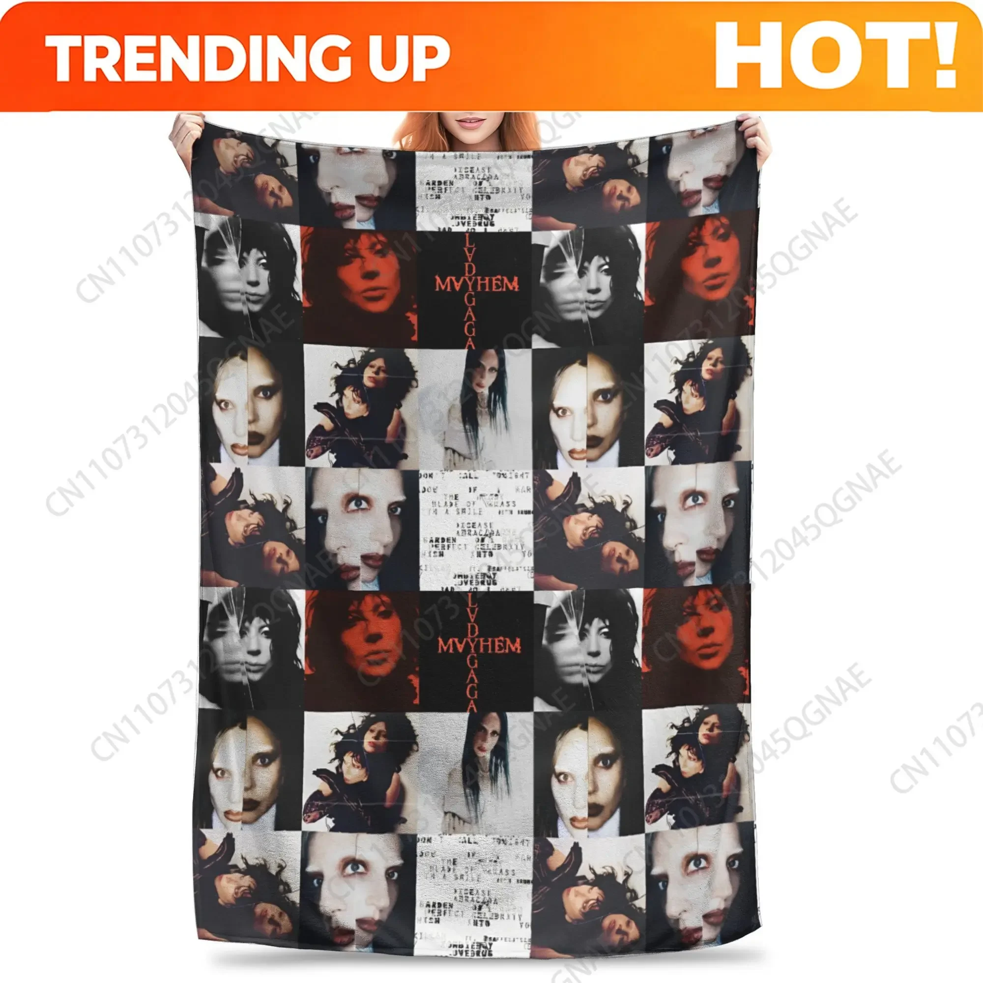 Custom Lady Gaga Mayhem New Album Music Flannel Throw Blankets Blankets For Bedding Travel Ultra-Soft Quilt