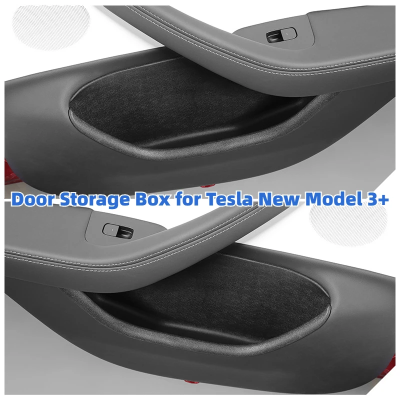 

Door Storage Box for Tesla New Model 3+ Highland 2024 TPE Rear Door All-inclusive Umbrella Storage Box Decoration Accessories