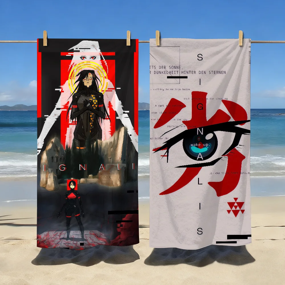 Game Signalis-S Towel Sports Quick Dry Travel Camping Gear Sandproof Soft Light Large Beach Towel
