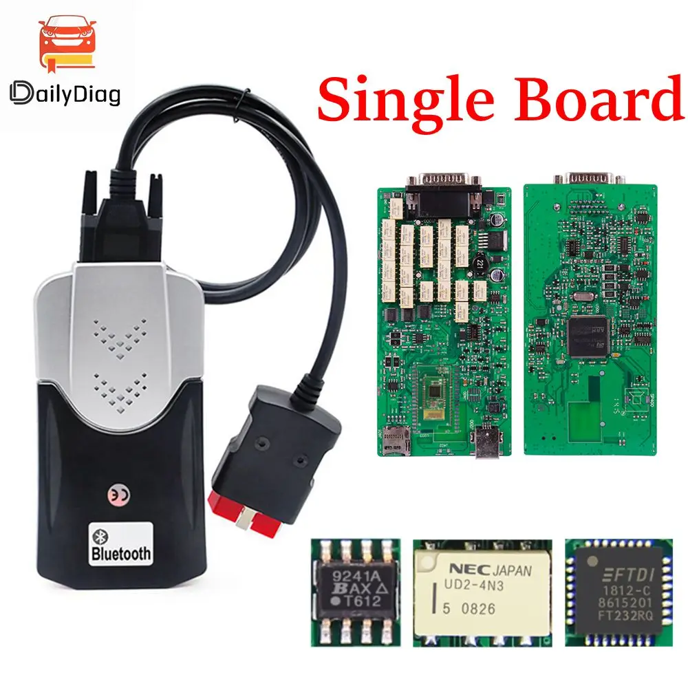 

Multidiag Pro TCS PRO 2017.R3 Green Single PCB Board FT232RQ Real 9241A Chip NEC Relay for Car/Truck Diagnostic Scanner Tool