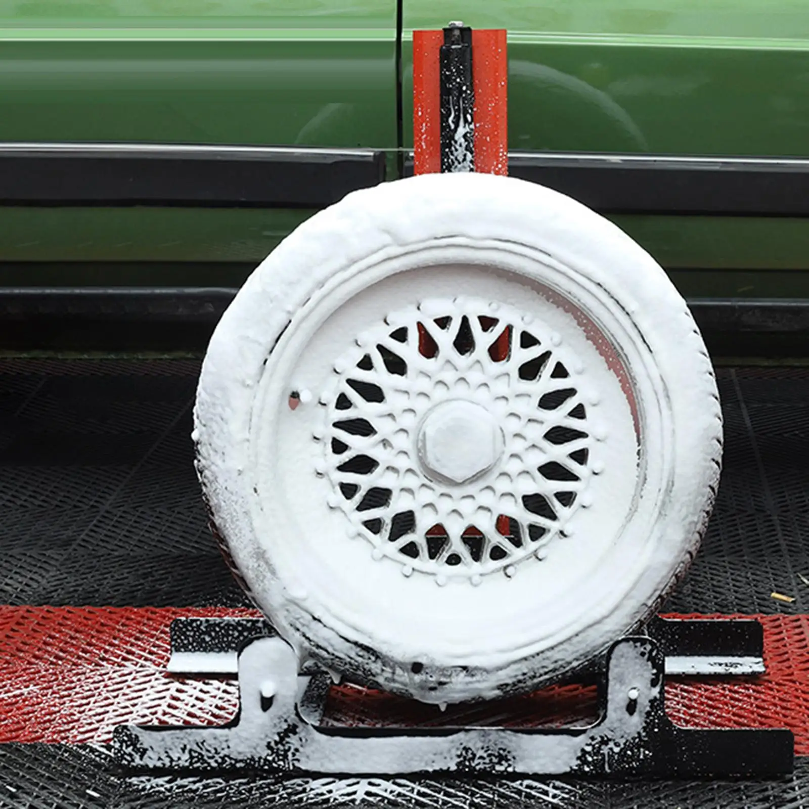 Wheel Detailing Stand Car Wheel Washing Rack wheel tire rim cleaning holde Heavy Duty Tire Detailing Stand for Workshop Car Wash view 2