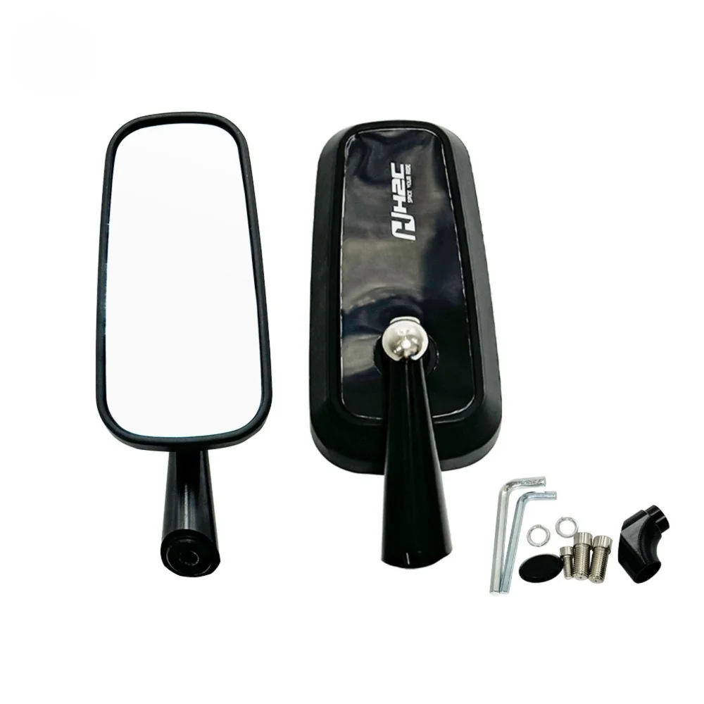 Aluminum Alloy Motorcycle Rear View Mirror Side Mount Wide Angle Scooter Rear View Mirror CNC Motorcycle Side Mirror Scooter