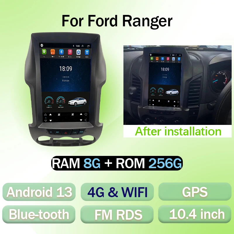 12.8-inch Android 13 wireless carplay for Ford Ranger F250 Tesla-style GPS navigation Stereo car multimedia Android auto