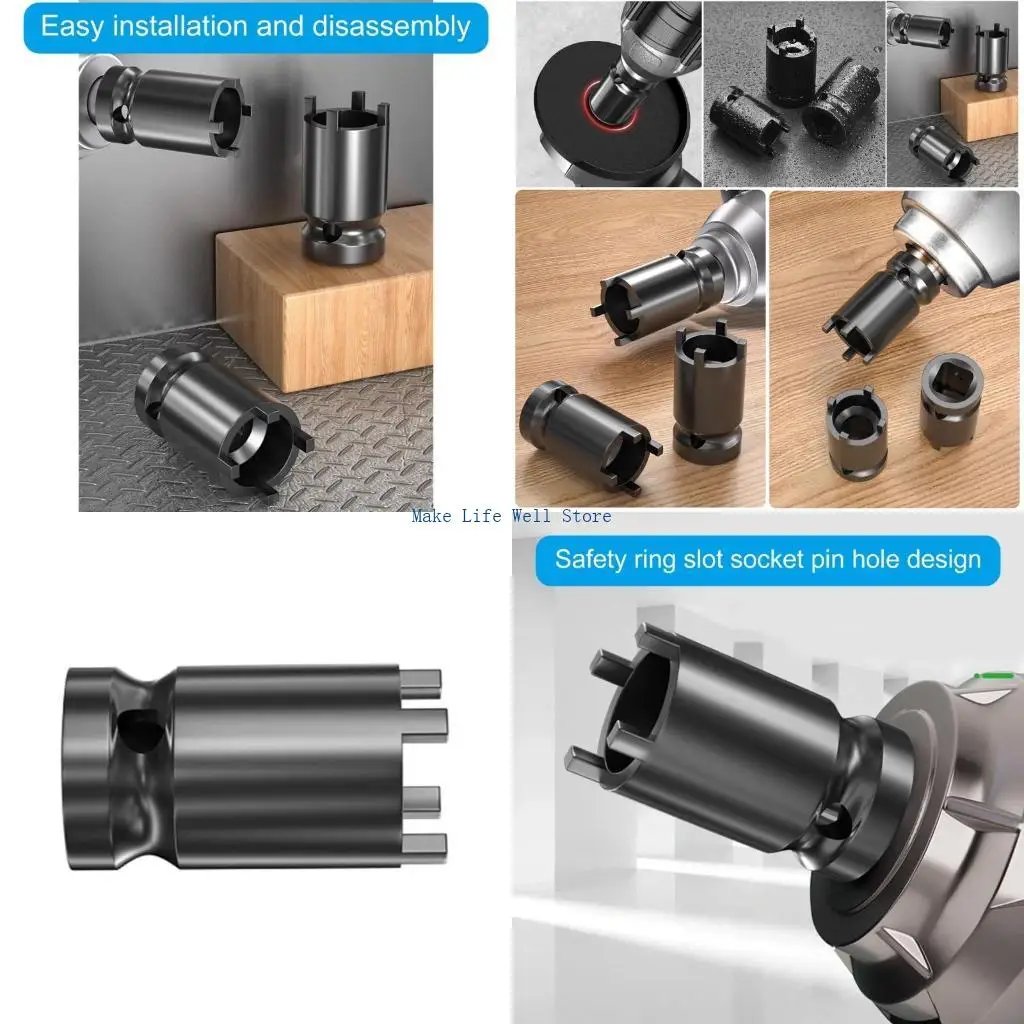 

Electric Spanner for Power Grinders, 4 Pronged, for 1/2" Interfaces Tool, Fast Flange Nut Removal in Home Repairs