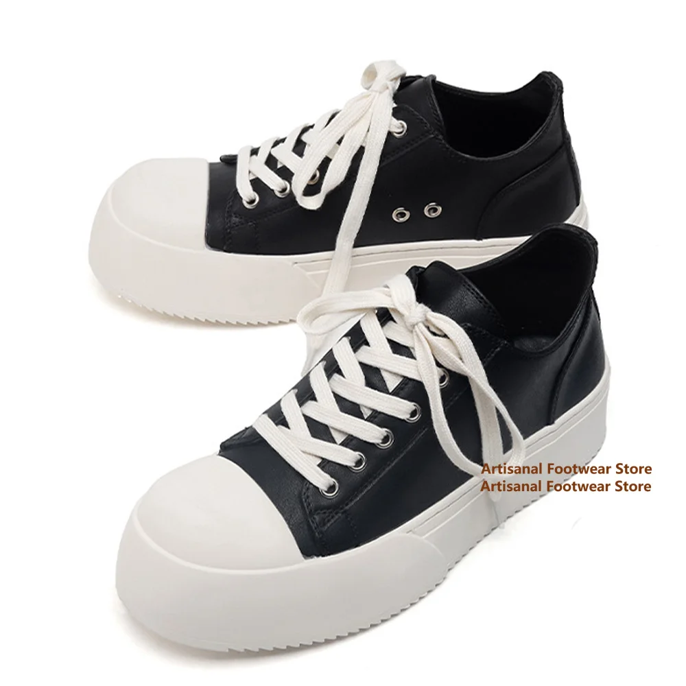 

Черные кожаные туфли для мужчин, туфли дерби на толстой подошве, увеличивающие рост, с большим круглым носком, черные/желтые парусиновые туфли на шнуровке