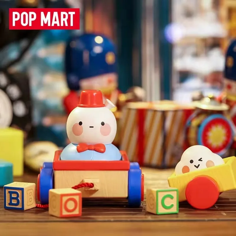 Pop Mart bobo y coco retro tienda de comestibles caja ciega figuras de juguete de moda genuinas conjunto completo de regalos figuritas lindas decorativas