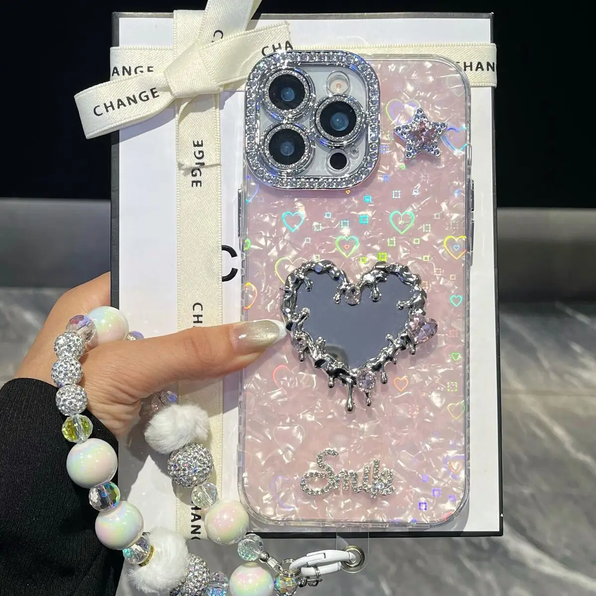 

High Quality Phone Case For iPhone 16 15 13 12 11 14 Pro Max Luxury Mirror Cover with chain For iPhone 15 16 Pro max