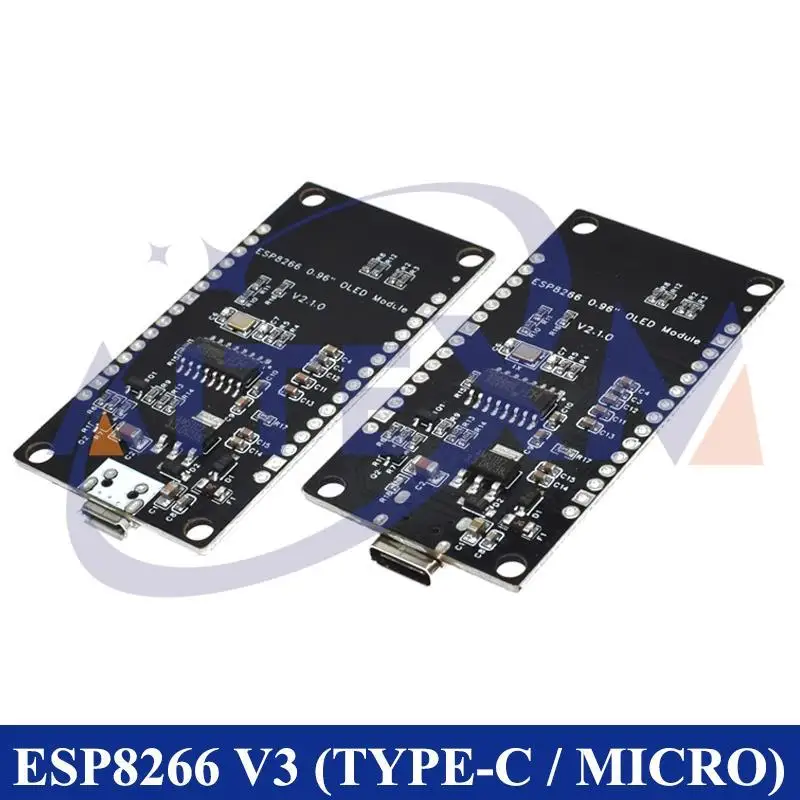 NodeMCU ESP8266 V3 Development Board With 0.96 Inch OLED Display CH340 ESP-12F WiFi Module TYPE-C USB For Arduino/Micropython