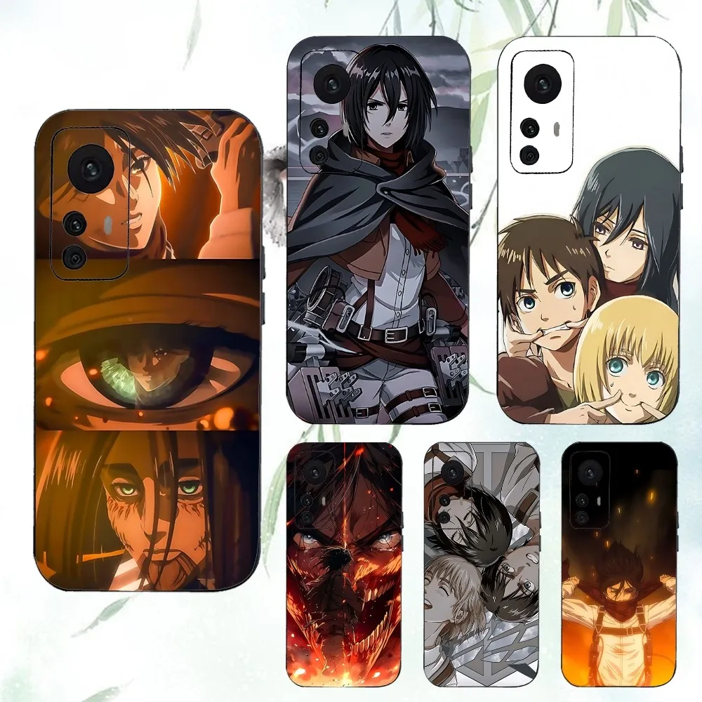 Mikasa Ackerman And Eren Yeager Phone Case For Xiaomi 11 Redmi Note 11 5G 8T 9A 9 10T Note8Pro Note9 12SUltra Black Case