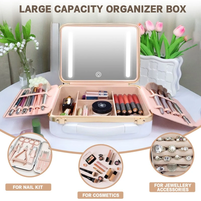 

Makeup Case with LED Lighted Mirror