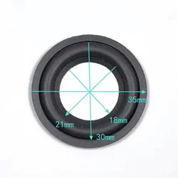 GHXAMP 1 inch 35mm Speaker Rubber Edge Laptop Speaker With Detachable Ring Speaker Repair Accessory Edge 2pcs