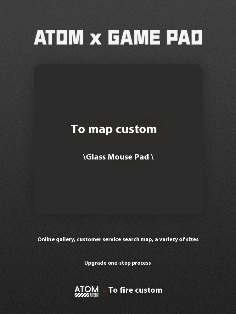 Atom Adam Glass Mousepad Toughened Upgrade Smooth FPS E-sports Game Customized Desk Pad Home Pad