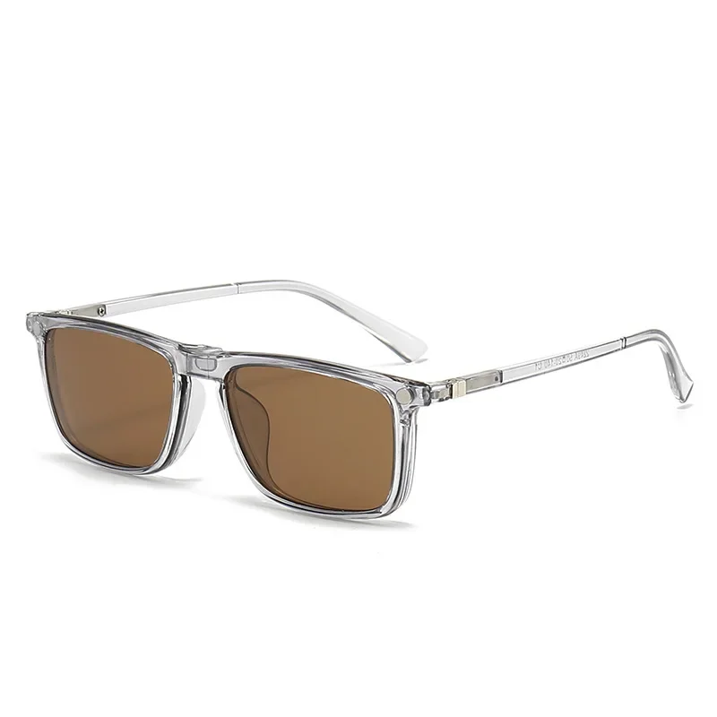 Myopia Transparent 6 In 1 Square Frame Polarized Optical Magnetic Sunglasses Clip on Magnet Prescription Custom Glasses Frame