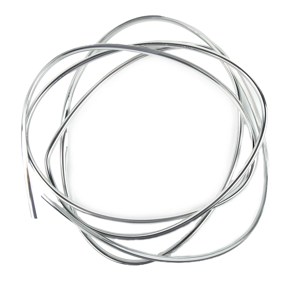 2m*6mm Car Door Chrome Moulding Trim Strip for edge Scratch Guard Protector Cover Strip Roll Chrome Styling Moulding Trim Strip