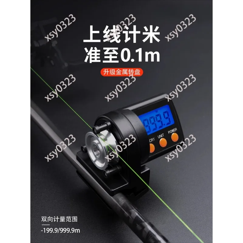 Electronic Fishing Line Counter Wheel Length Meter for Baitcasting & Spinning Reels
