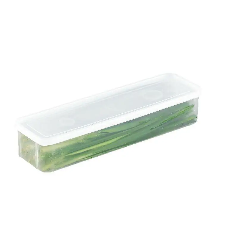 BPA Free Food Grade Clear Herb Storage Container for Refrigerator Fresh Keep Box for Kitchen Veggie Organizer