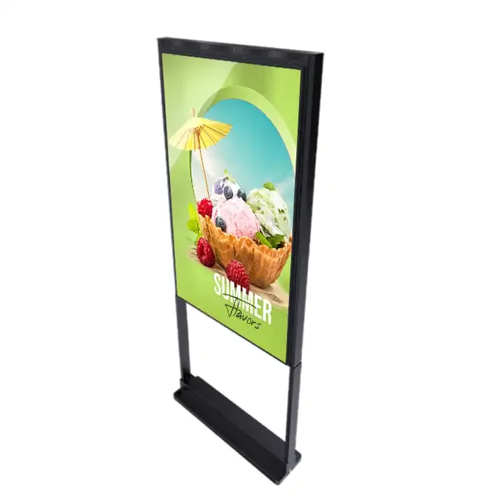 49 pulgadas de alto brillo tienda ventana piso soporte LCD publicidad pantalla Digital señalización TV 1500 Nits
