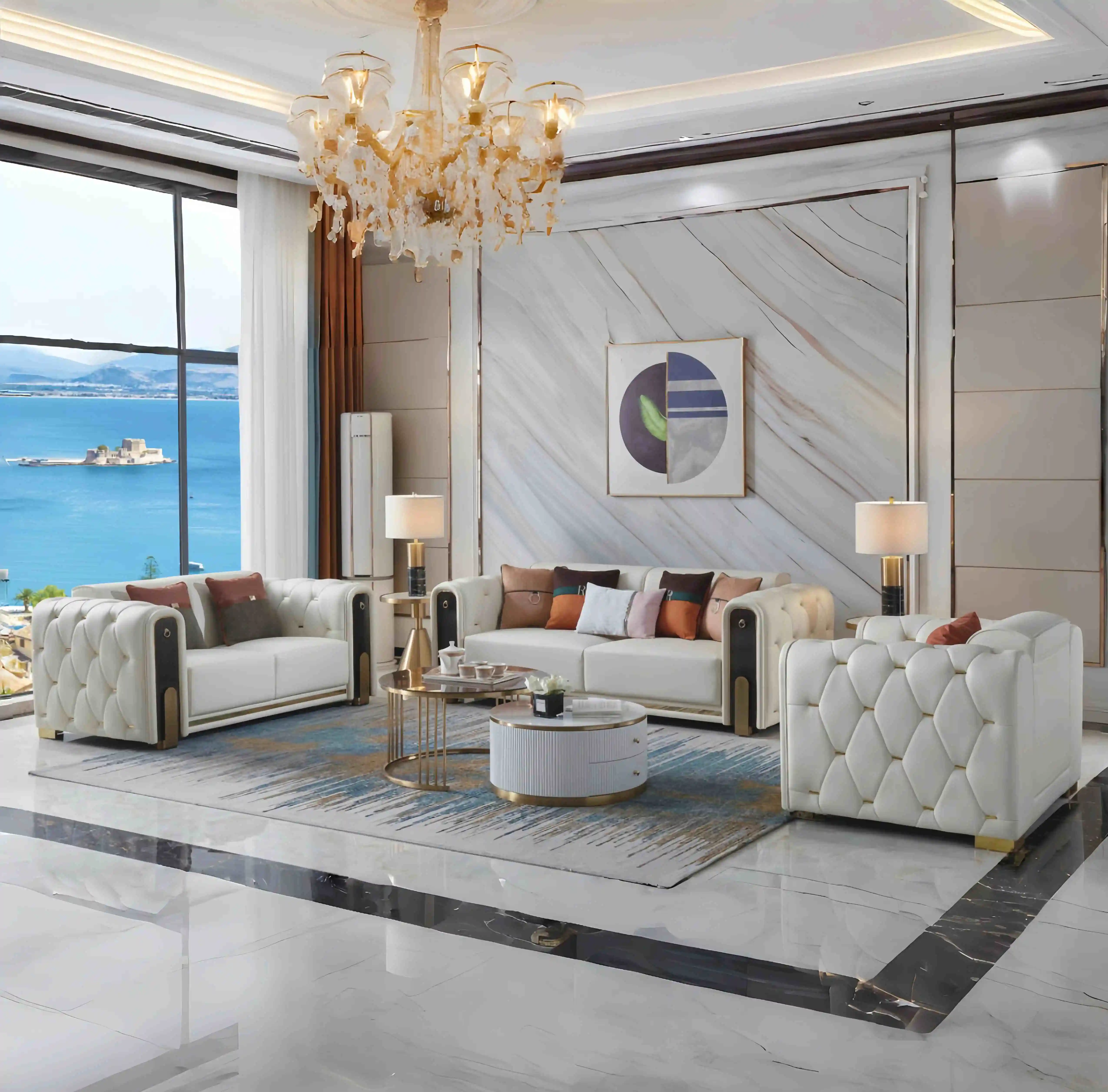 

2025 Luxury Furniture Chesterfield Couch One Two Three Sofa Luxury Sofas Italian Modern Living Room Sofa Set Furniture