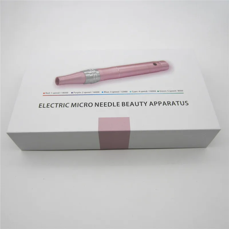 Rechargeable Wireless Auto Electric Derma Stamp Pen With Screw Port 12pins Micro Needle Cartridges