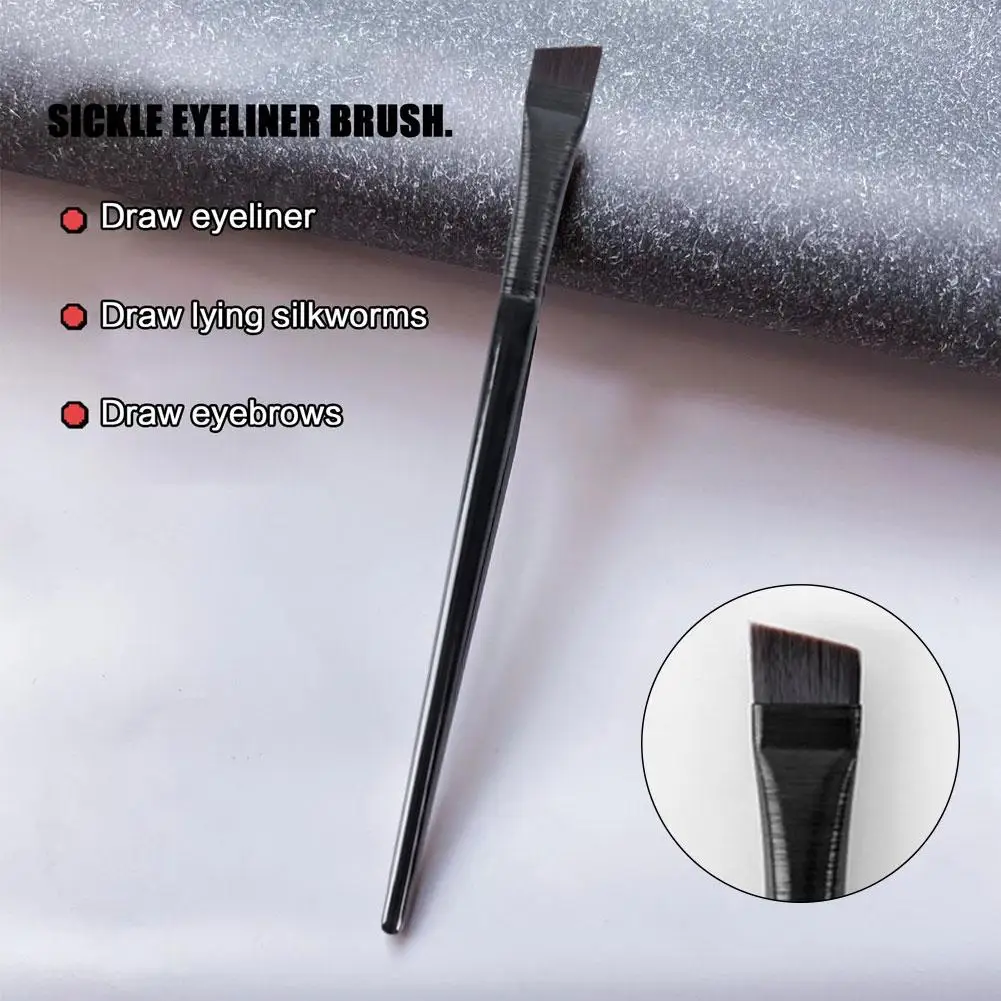 2 sztuki brwi i Eyeliner zestaw pędzli do makijażu mała, kątowa wyściółka i pędzle do brwi do kosmetyków kosmetycznych