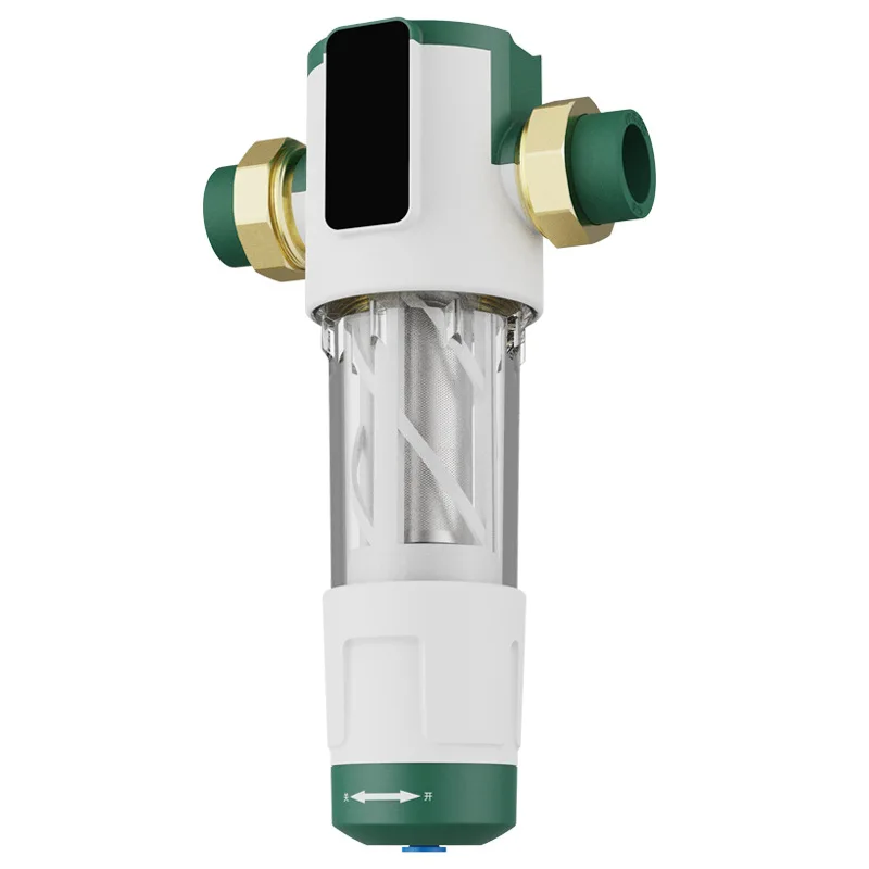 

Подходит для 18T, предварительный фильтр для всего дома, очиститель воды с большим потоком, автоматическая вращающаяся очистка, обратная промывка, полностью медная вода для виллы p