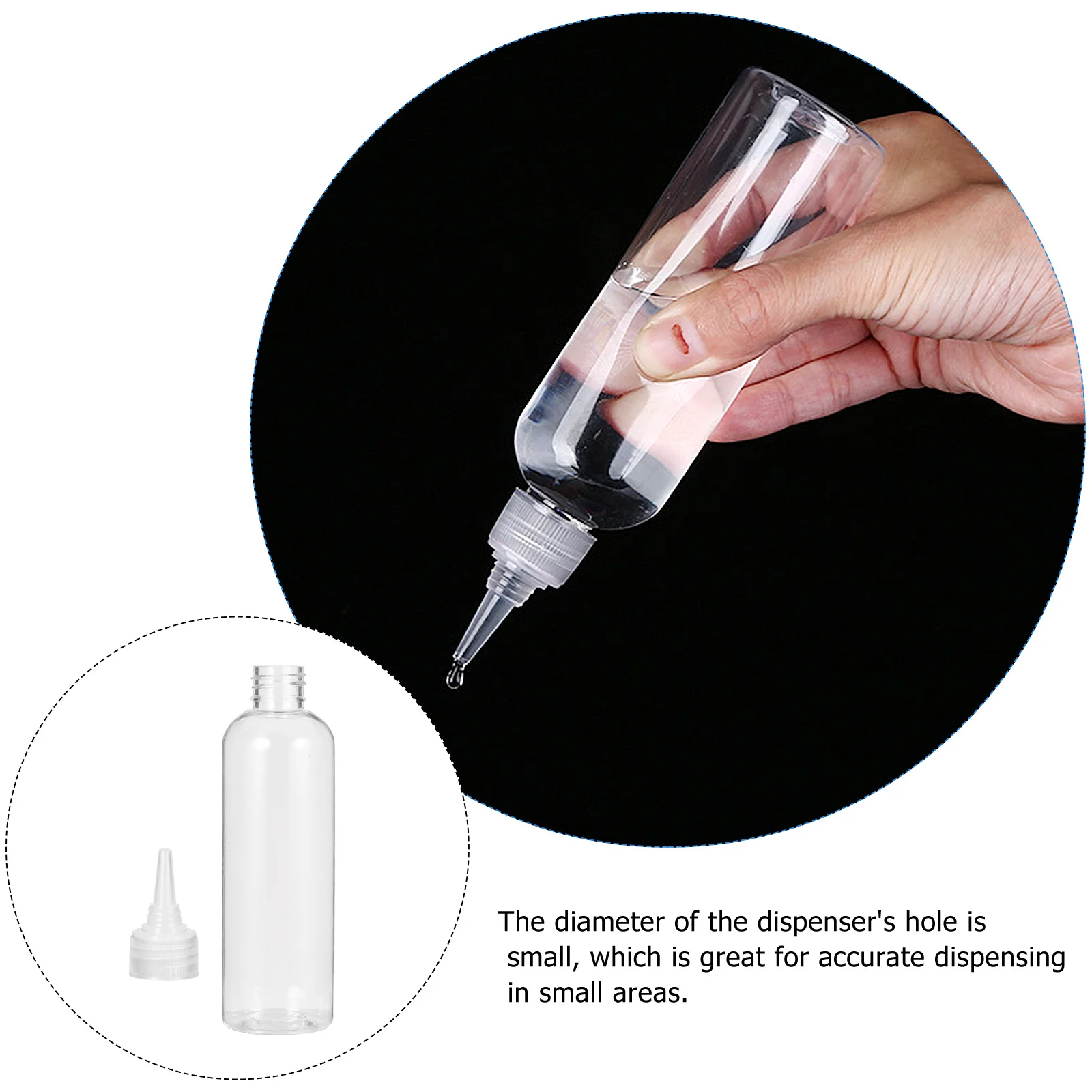 

20pcs 120Ml Plastic Dropper Bottles Small Hole Dispenser For Essential Oils Shampoo Lotion Liquid Squeeze Bottle Empty Beak
