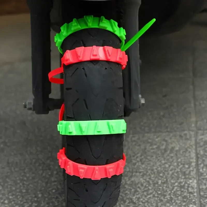 Corbata antideslizante para motocicletas, cinturón de seguridad de emergencia, cadenas para nieve para neumáticos de invierno, corbatas reutilizables, cadena para neumáticos de rueda de bicicleta y motocicleta